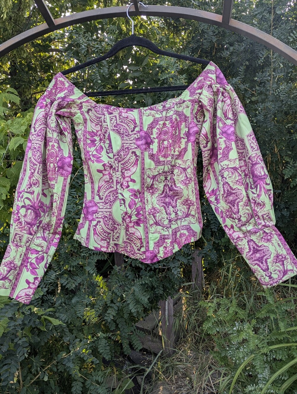 Ren Faire Corset Top Fairy Core Modern Boho Toile Regency Boho Forest Fairy - Picture 7 of 15